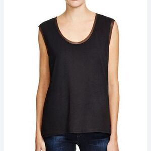 Rebecca Taylor Jenna Chiffon Trim Tank Size Medium